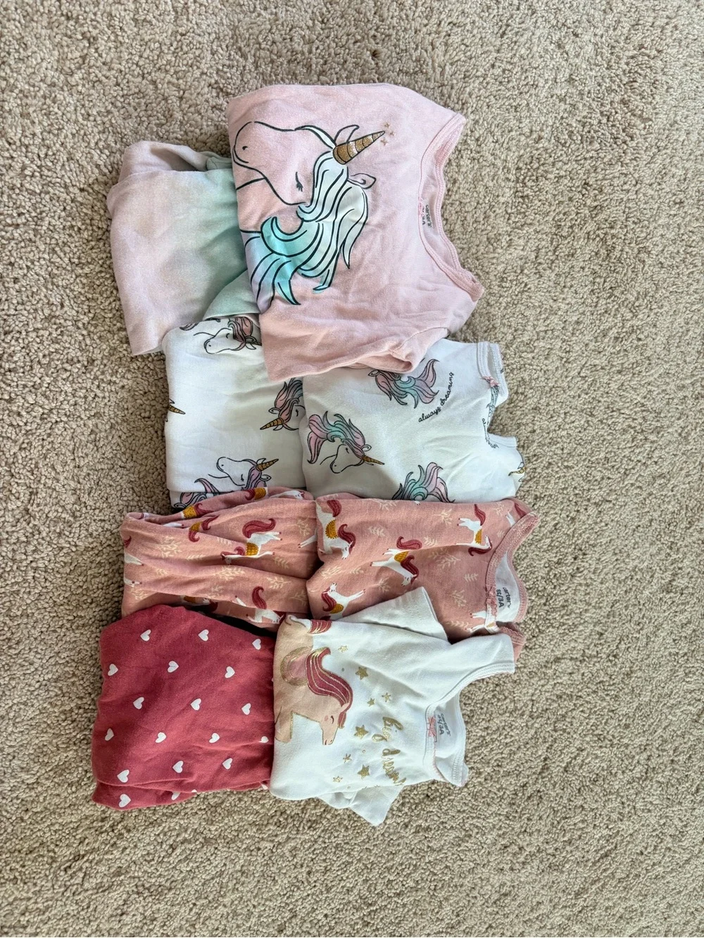 3T Pajamas (4 Pairs) long sleeve/pants Carters